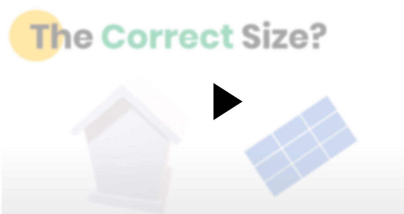 Sizing a solar plant